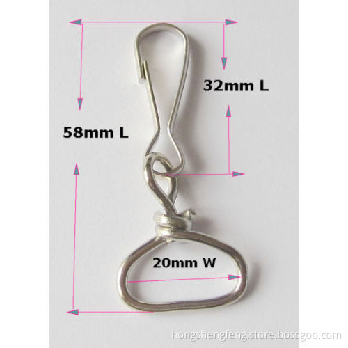 Cheapest Metal Swivel Name Badge Holder for Lanyard